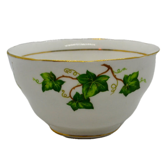 Colclough Ivy Leaf bone china large scalloped rim sugar bowl
