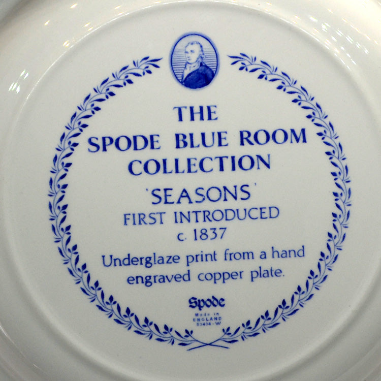 Spode Blue Room Blue and White China Seasons Dinner Plate