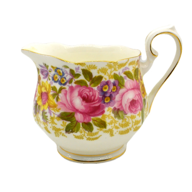 Royal Albert Serena Bone China Milk Jug Vintage Farmhouse Antiques