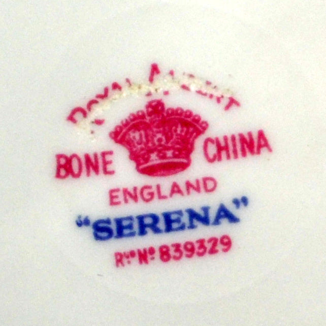 Royal Albert China Serena Teacup and Saucer Rd No 839329