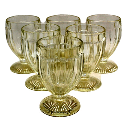 Set of Six Vintage Sundae Glasses