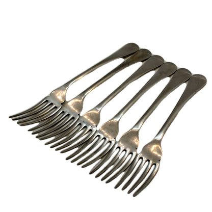 Set of Six Firth Staybrite Walton Sheffield Steel Dessert Forks