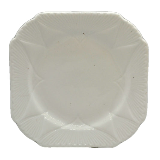 Shelley Art Deco White China Square Side Plates 735121 c1928