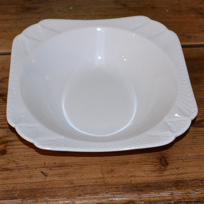 Shelley Art Deco White China Square Serving Bowl 735121 c1928