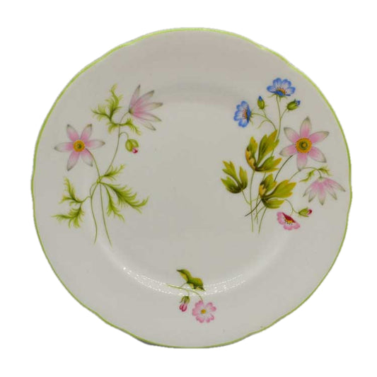 Shelley china round side plates wild anemone pattern