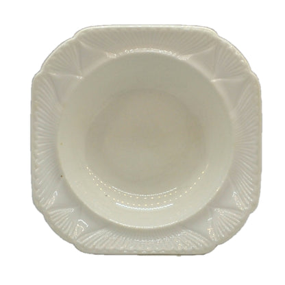 Shelley Art Deco White China Square Dessert Bowl 735121 c1928