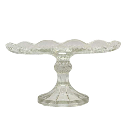 vintage glass cake stand