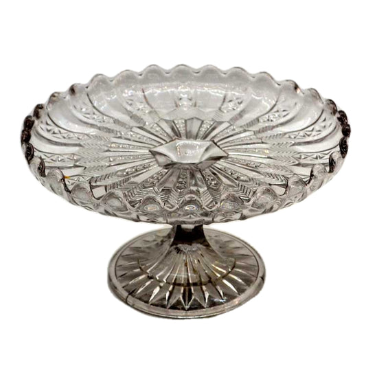 Vintage Glass Cake Stand c1930 Art Deco