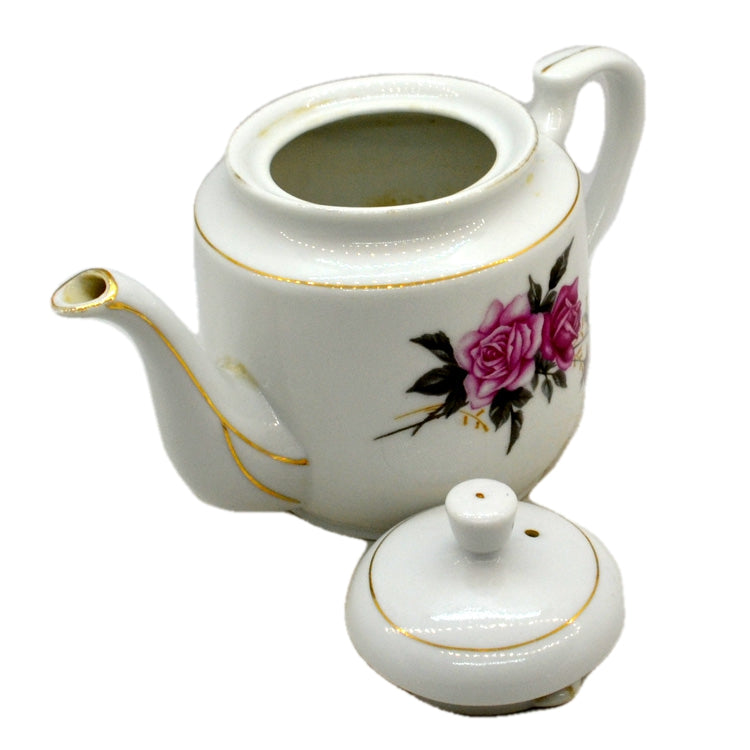 Pretty Chinese Export Floral China Teapot