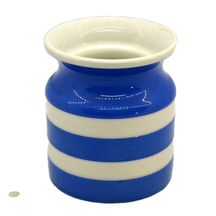 Small T G Green Cornish ware electric blue and white china Jar