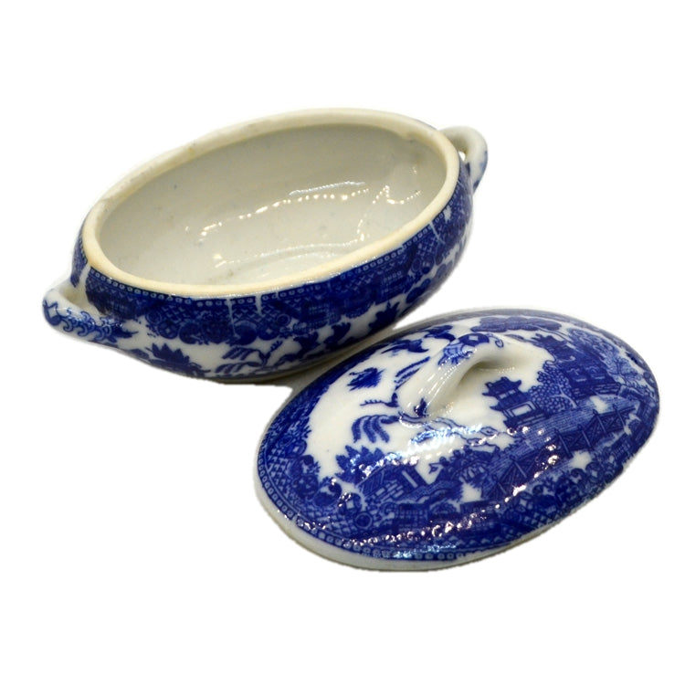 Small China Willow Pattern Trinket Box & Lid