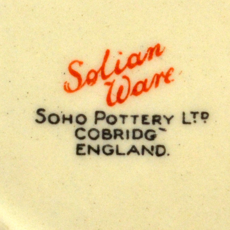 Soho Pottery Ltd China Solian Ware china mark