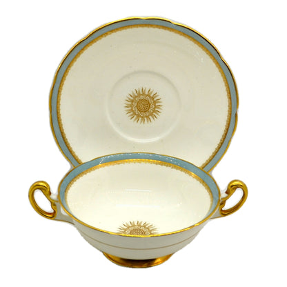 Elijah Bain Foley China Versaille Soup Cup and Saucer