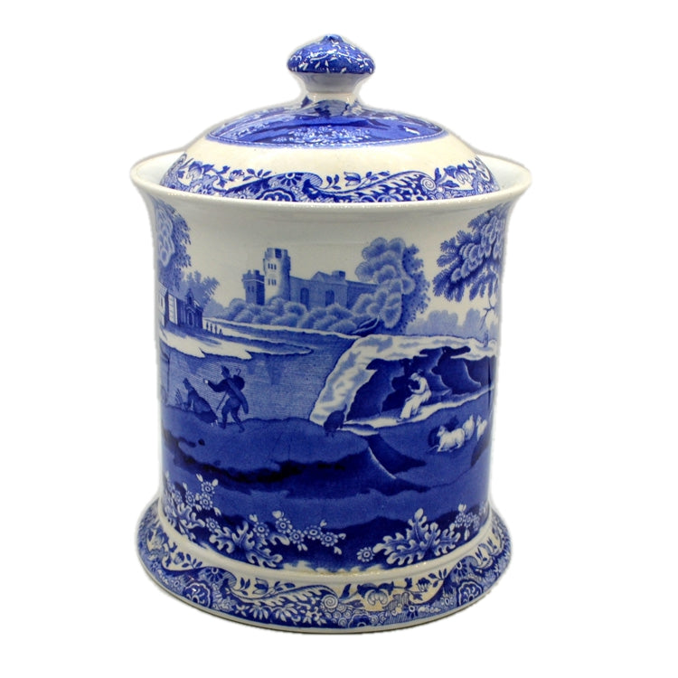 Spode Italian Blue and White China Lidded Storage Jar