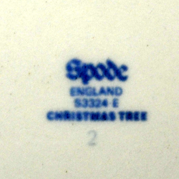 Spode China Christmas Tree S3324E China Mark