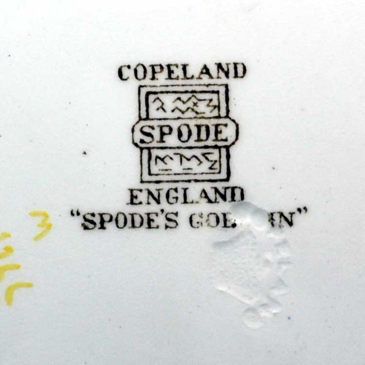 spode china marks and Copeland stamp 1927