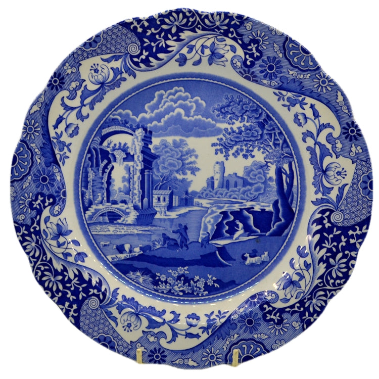 spode 10.25 inch dinner plates blue italian