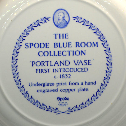 Spode The Blue Room china Blue and white Portland Vase Dinner Plate