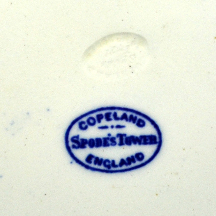 Copeland Spodes Tower Blue and White China mark 1923