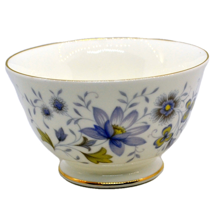 Colclough Rhapsody in Blue bone china sugar bowl