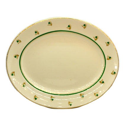 Swinnertons Green and White China 4403 Oval Platter