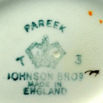 Johnson Brothers Pareek Pistachio Snow White China Mark 1940s