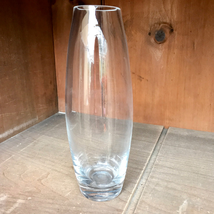 Modern medium sized heavy glass vase