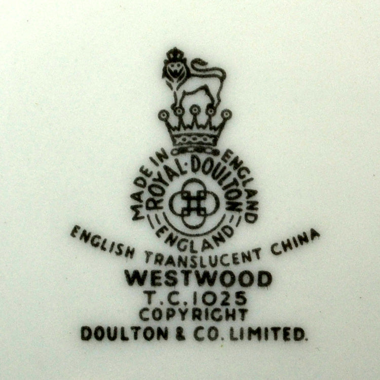 Royal Doulton China Westwood TC1025 Teacup and Saucer