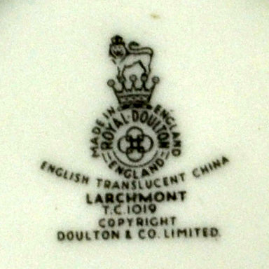 Royal Doulton Larchmont China Factory MArks