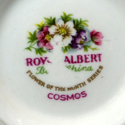 Royal Albert Flowers of the Month Series Floral China Teacup Cosmos October