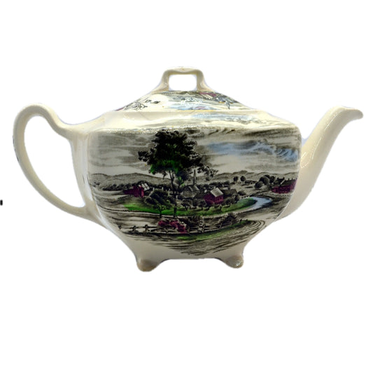 vintage johnson bros china teapot the friendly village