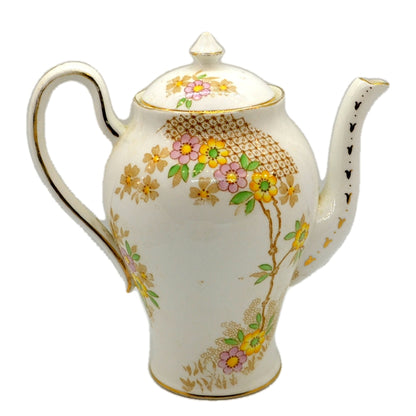 J H Cope & Co Wellington China 4975 Floral Urn Teapot