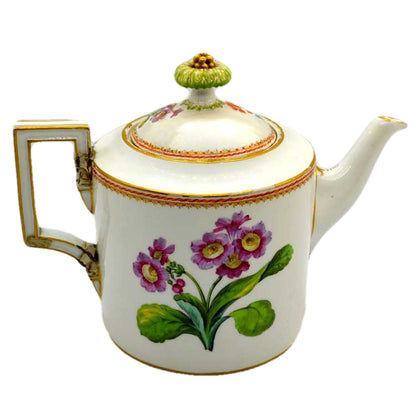 The Auricula floral antique teapot