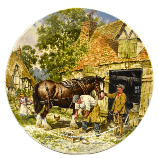 Wedgwood China The Blacksmiths Forge 8-inch Plate No 2931E