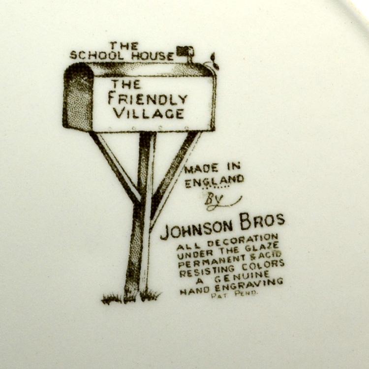 Johnson Brothers China The Friendly Village Dinner Plate The School House