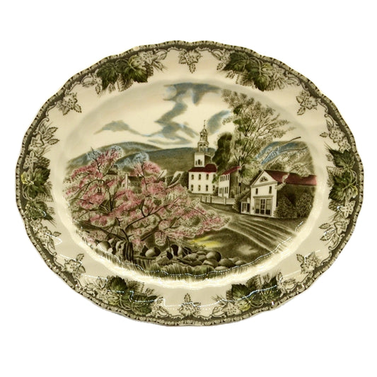 Johnson Bros China The Friendly Village "The Village Green" oval serving platter