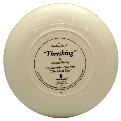 Wedgwood China Threshing 8-inch Plate