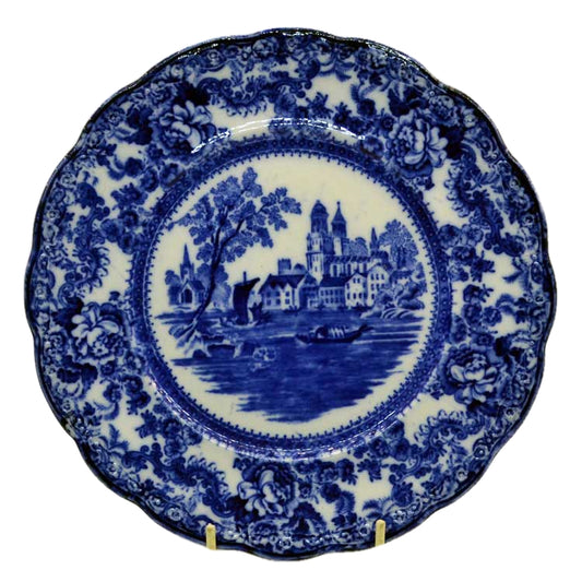 togo pattern blue slip ware plate