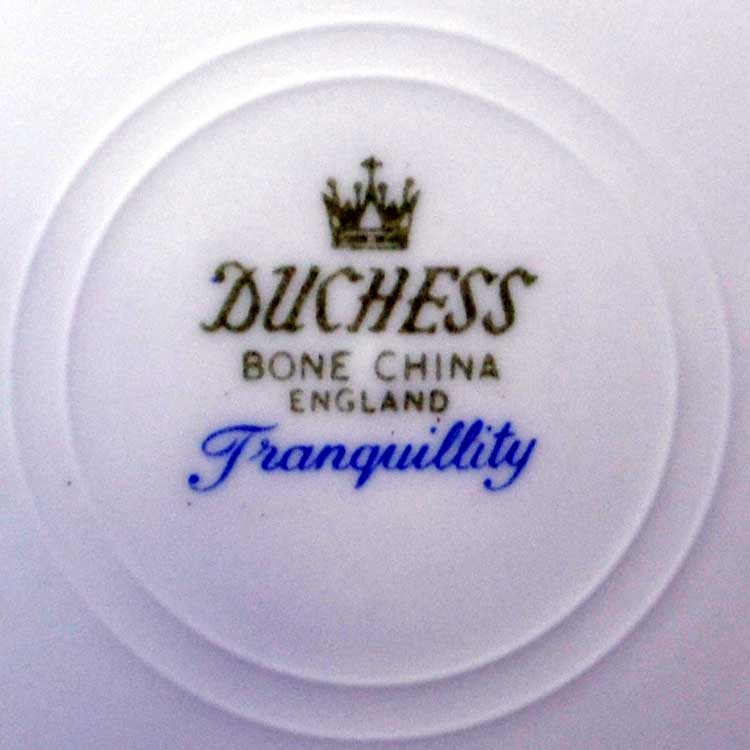 duchess tranquillity china mark
