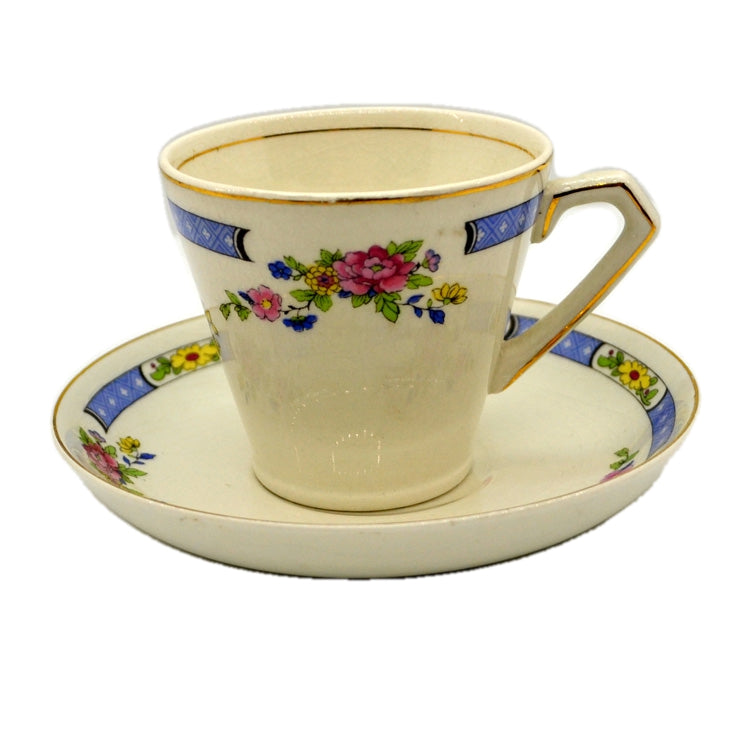 Elijah Cotton Lord Nelson Ware China Tsing pattern demitasse Teacup and Saucer