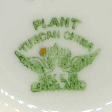 Tuscan Hand Painted Sugar Bowl 1936-1947 R H & S L Plant Floral China