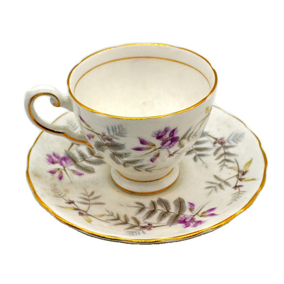 Tuscan Bone China Wisteria F531 Demitasse Teacup and Saucer