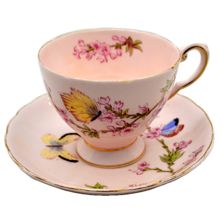 Tuscan 9837H Pastel Pink Teacup and Saucer by R H & S L Plant China c1950