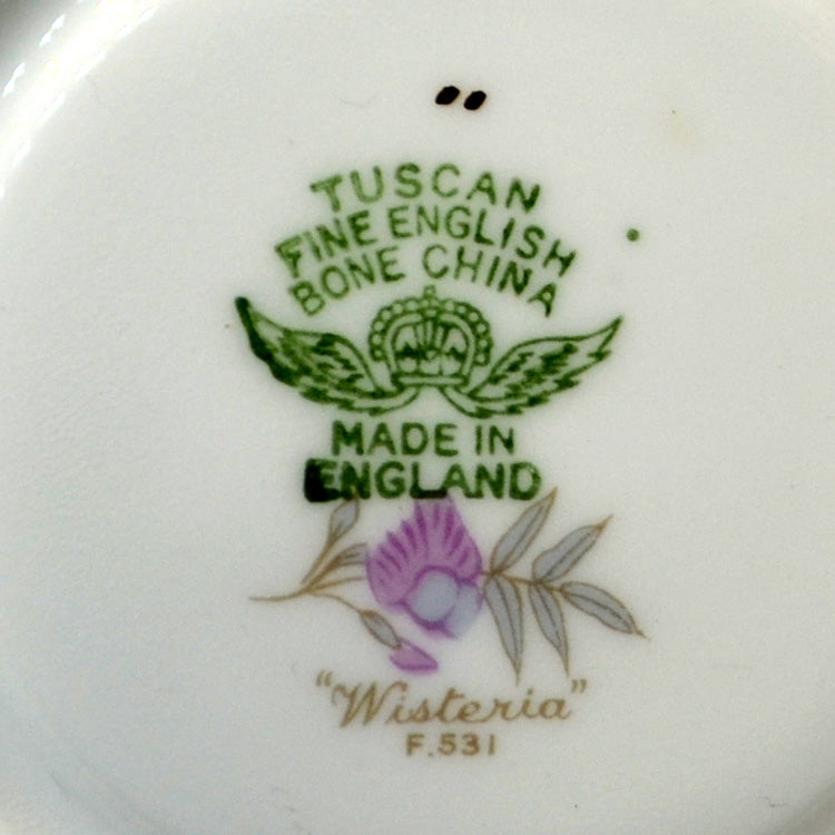 Tuscan Bone China Wisteria F531 Demitasse Teacup and Saucer