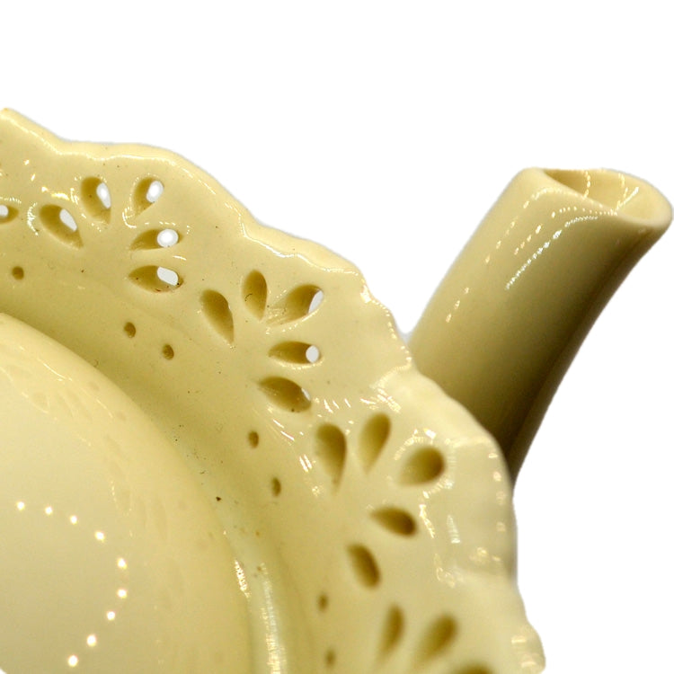 Veroni Dyramics Poland Cream Pierced China Teapot