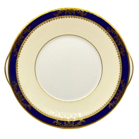 A B Jones & Sons Royal Grafton Viceroy Cobalt China Cake Plate