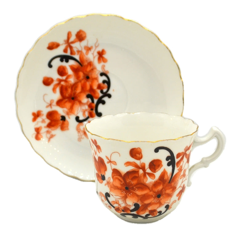 Antique Floral China Tea Cup and Saucer 1870-1899