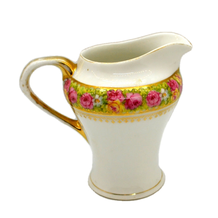Volkstedt-Rudolstadt Beyer and Bock Floral Porcelain China Milk Jug