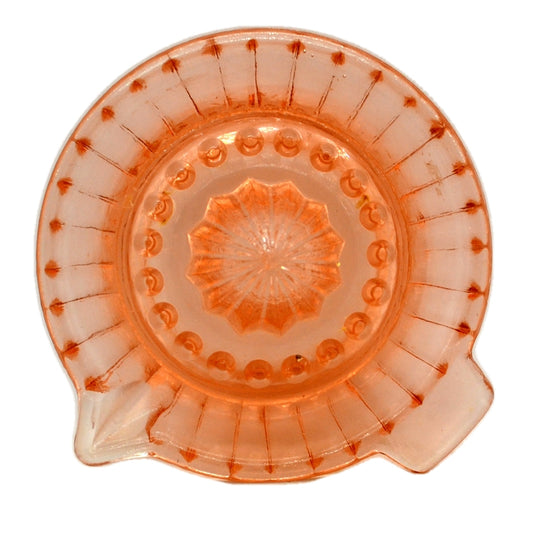 Vintage Rose Glass Lemon Squeezer