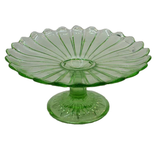 English pressed glass fruit stand or cake plate